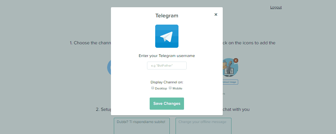 How to integrate Telegram to the Callbell chat widget