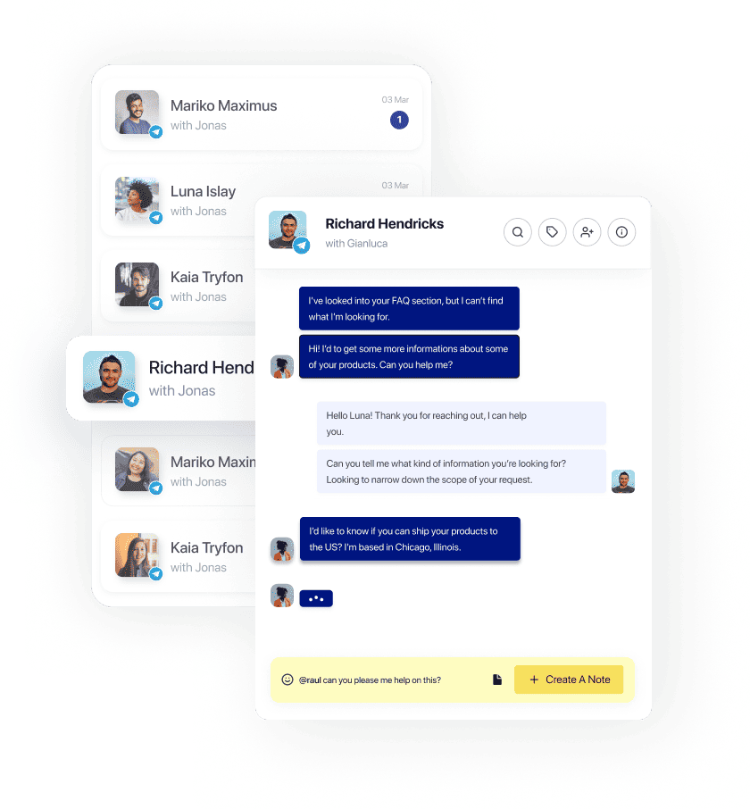 Chat with your customers via Telegram