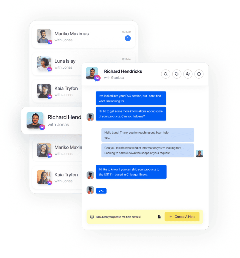 Chat with your customers via Messenger