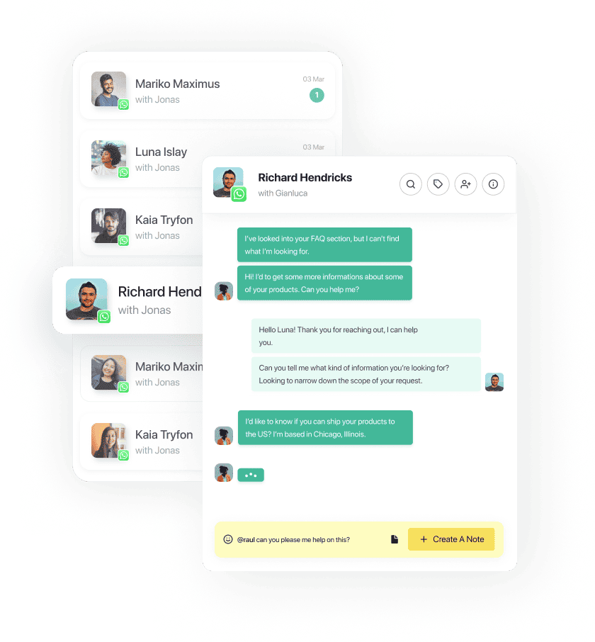 Chat with your customers via WhatsApp