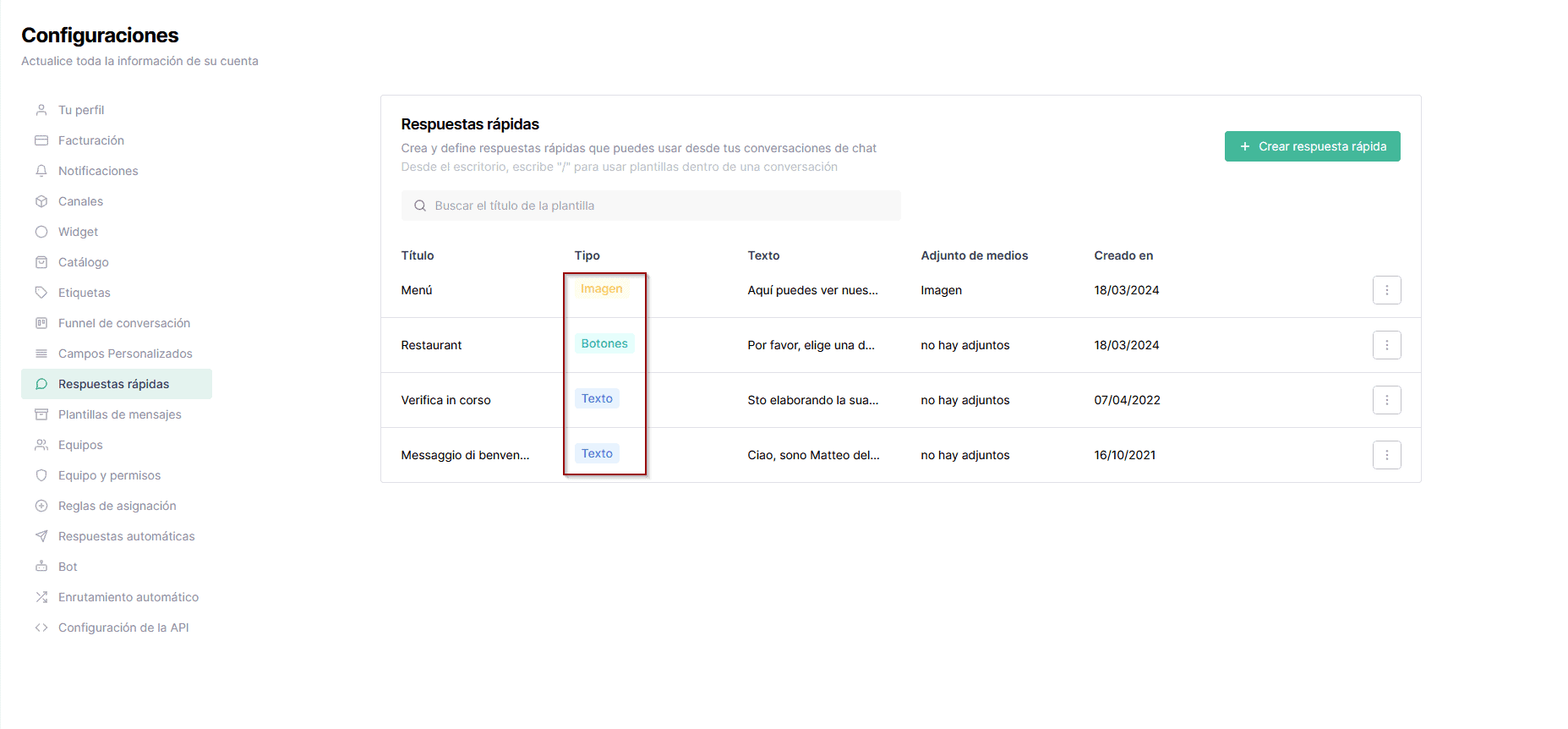 Chatbot for restaurants